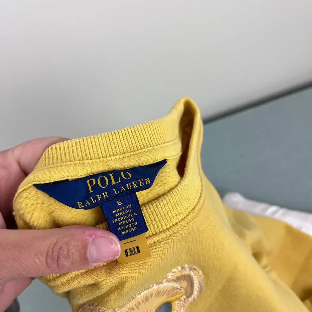Ralph Lauren Polo Bear Sweatshirt Golden Yellow 6